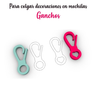 Ganchos Abs colgar Schmuck colgante llavero Gancho Modeschmuck 3d print model - Mito3D