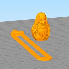 gandalf bookmark separator books lord of the rings 3d print model - Mito3D