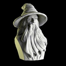 gandalf bust lotr legolas orc wizard tolkien middle earth lordoftherings hobbit characterdesign moviecharacter movie fantasy 3d print model - Mito3D