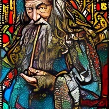 gandalf stained glass art 3d print model - Mito3D