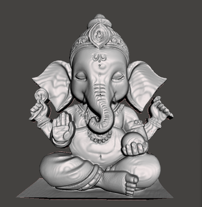 ganesh resumen modelo plano espalda diseño decoración hogar casa ganesha 3d print model - Mito3D