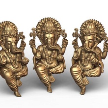 ganesh ji lotus 3d model 03 jewelry 3dmodel hindu holy religiou object jesus ganesha christian bible sanskrit jewish religion laxmi saraswati shivji hanuman sculpture 3d print model - Mito3D