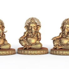 ganesh ji lotus 3d model 04 jewelry 3dmodel hindu holy religiou object jesus ganesha christian bible sanskrit jewish religion laxmi saraswati shivji hanuman sculpture 3d print model - Mito3D