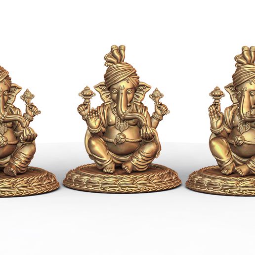 Ganesh ji loto 3d modelo 07 joyería joya 3dmodel hindú santo religioso Jesús Ganesha cristiano Biblia sánscrito judío religión laxmi saraswati shivji Hanuman escultura Arte 3D print model - Mito3D