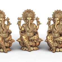 Ganesh ji loto 3d modelo 08 joyería joya 3dmodel hindú santo religioso Jesús Ganesha cristiano Biblia sánscrito judío religión laxmi saraswati shivji Hanuman escultura Arte 3d print model - Mito3D