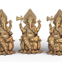 ganesh ji lótus 3d modelo arte 3dmodel hindu piedosos religiou objeto Jesus ganesha cristão Bíblia laxmi escultura esculturas 3d print model - Mito3D