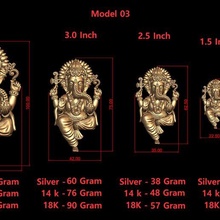 Ganesh ji modelo 03 ligero peso modelos tamaños 3d print model - Mito3D