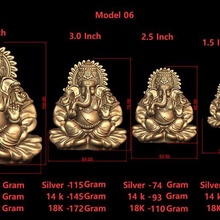 ganesh ji model 06 light weight models sizes 3d print model - Mito3D