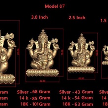 Ganesh ji modèle 07 lumière poids modèles tailles 3d print model - Mito3D
