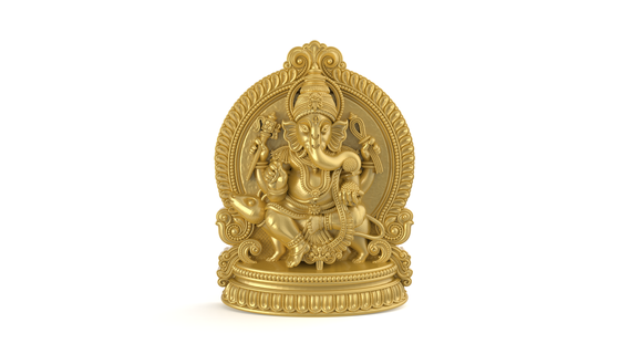 Ganesh Anhänger cad file2 Ganesha 3d Datei stl Ganapati Schmuck 3d print model - Mito3D