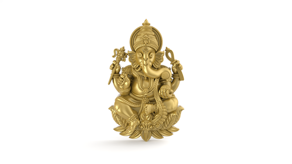 Ganesh pendentif goujat fichier Ganesha 3d stl ganapati bijoux 3d print model - Mito3D