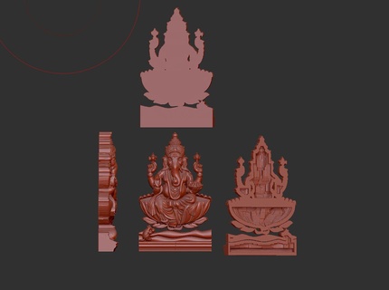 ganesha poli jogos pronto ganesh ganapati vinayaka hindu elefante brahmanda shiva Buda animais mamífero arte esculturas 3d print model - Mito3D