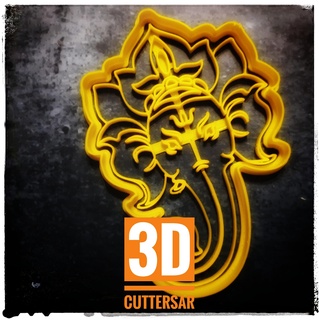 Ganesha Plätzchen Cutter stl Fondant kalt Porzellan 3d print model - Mito3D