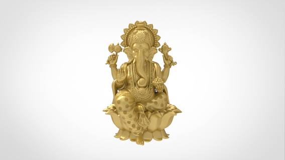 ganesha 3d print modelo file3 model file 3dprint ganapati siddhivinayak elephant god cad indian 3d print model - Mito3D