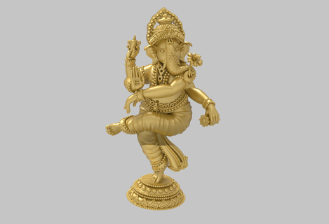 Ganesha 3d Datei stl Ganapati cad Ganesh Anhänger Kunst Tanzen Schmuck 3d print model - Mito3D