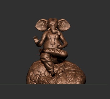 Ganesha 3d impression modèle sculptures tatue statuette figurine figure figurines déesse hindouisme déité l'éléphant Masculin art personnage miniatures 3d print model - Mito3D