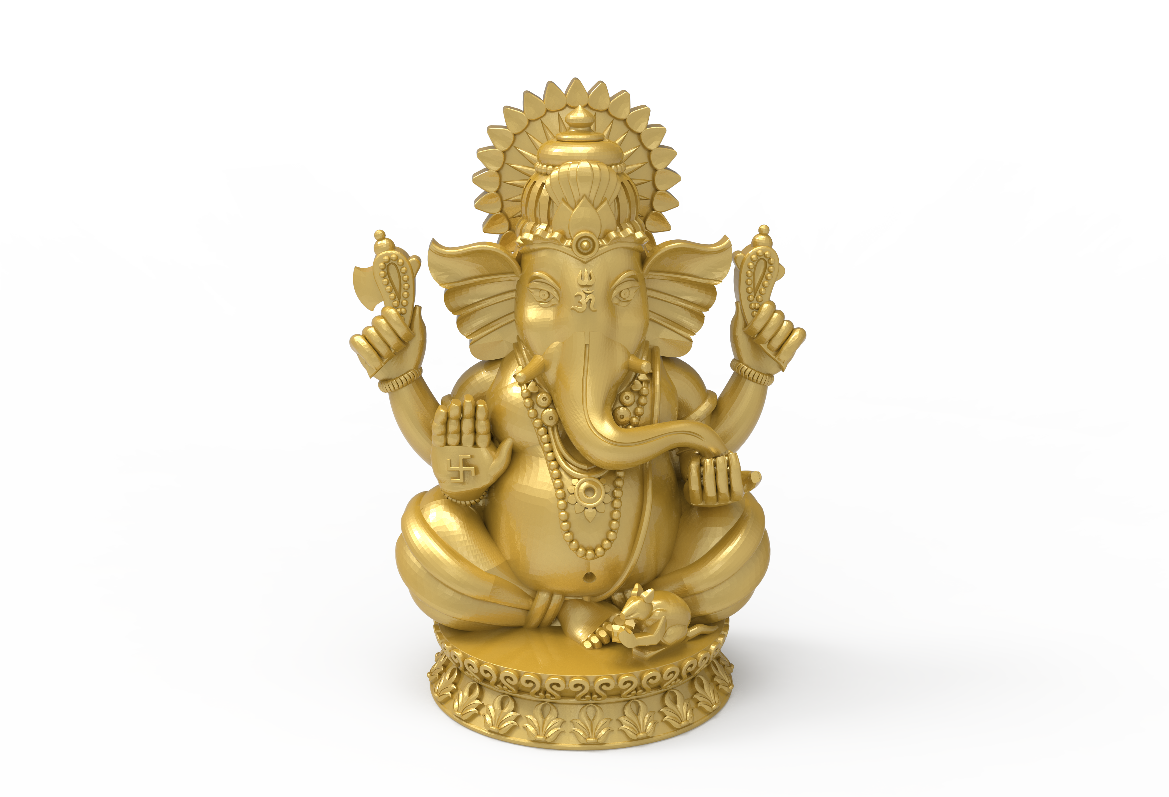 Ganesha 3d stl Datei Anhänger cad Ganapati Schmuck 3D print model - Mito3D