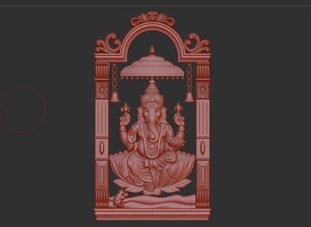 ganesha cnc design ganpati vinayak signore Dio statua arte sculture figurina religione elefante divinità indù indiano bappa scultura gioielleria ciondoli 3d print model - Mito3D