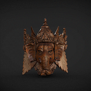 ganesha wall decor fashion face accessories prompt head cosplay arcgitect bust figure furniture creature mechanic toy design art sculpt 3d print model - Mito3D