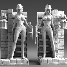 gángster niña hembra dama mafia diorama 3d print model - Mito3D