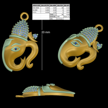 ganpati pendant jewelry 3d print model - Mito3D