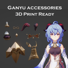 ganyu accessoires genshin impact 3d impression prêt 3d print model - Mito3D