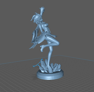 ganyu genshin impacto lindo niña 3dprint estatua figura figurilla 3dprinting fantasía anime manga juego personaje 3d print model - Mito3D