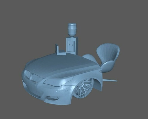 garage table bmw e60 pack 1 64 18 24 43 diorama dioroma jdm hot wheels 3d print model - Mito3D