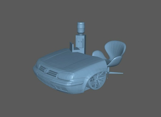garage table golf pack 1 64 18 24 43 diorama dioroma jdm evo hot wheels 3d print model - Mito3D