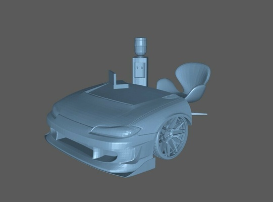 garage table silvia pack 1 64 18 24 43 dioroma diorama hot wheels secreet ofice 3d print model - Mito3D