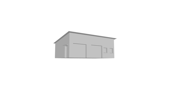 garaje taller h0 casa edificio diorama campo pueblo coche vehiculo 3d print model - Mito3D