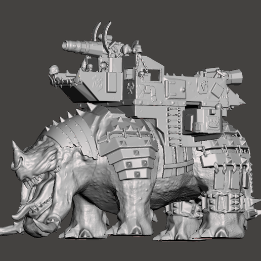 garantuan squig proxy ork scarabocchio signore of guerra Tiziano 40k 3D print model - Mito3D