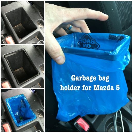 Müll Tasche Halter Unterstützung Mazda 5 reinigen Automobil 3D print model - Mito3D