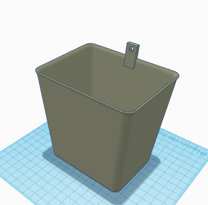 basura colgando mini cesta colgante pendiente tacho tachito 3D print model - Mito3D