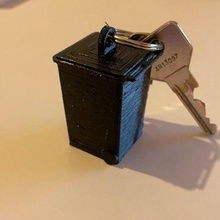garbage keychain key fun 3d print model - Mito3D