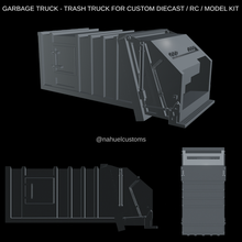 garbage truck - trash custom diecast rc model kit r/c slot hauler rig box 3d print model - Mito3D