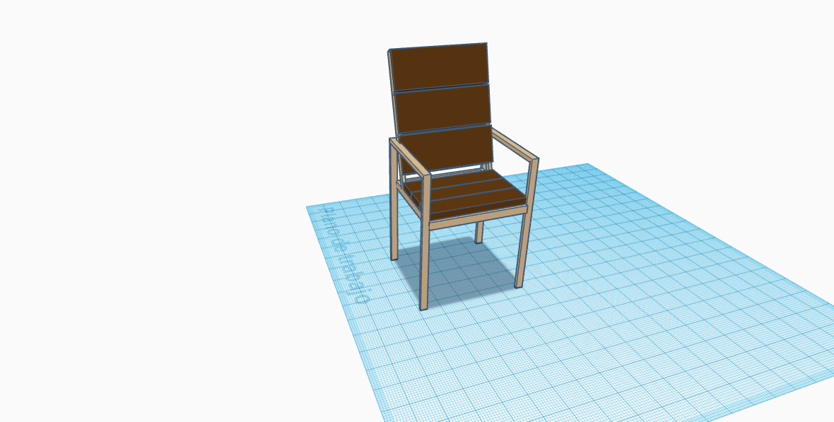 giardino sedia mobilia fuori legna modello 3D print model - Mito3D