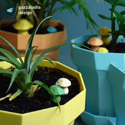 jardin décoration champignon ornement edulis décor plante planteur pot extérieur plantes accueil maison fleur art biologique publier 3d print model - Mito3D