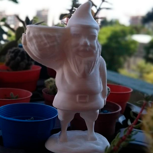 gnomo de jardim a arte plantas pote o anão goblin gnome 3D print model - Mito3D