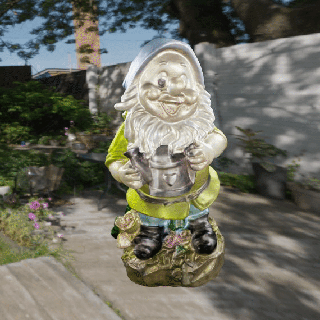 garden gnome dwarf watering water elf 3d print model - Mito3D