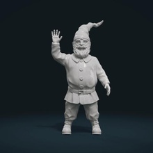Garten gnome-ii Kunst statue Fabelhaft fee Zwerg santa claus fantasy Skulptur BART der Schnurrbart Kreatur Mann elf 3d print model - Mito3D
