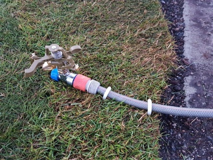 garden hose anchor clamp grass outdoor activities 3d print model - Mito3D