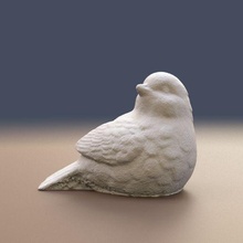 jardim pardal enrugado estátua pássaro 3d print model - Mito3D