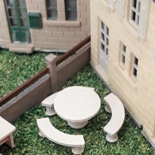 mesa de jardim concreto bancos arquitetura ferroviária modelism parede esgrima guindaste ho a arte brinquedo ritmo cabine decorações 3d print model - Mito3D