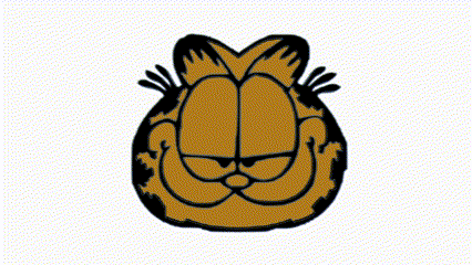 Garfield cara decoração parede casa animado Diversão caricatura 3d print model - Mito3D