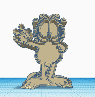 Garfield forme personnage 3d print model - Mito3D