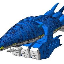 garfish-class super dimensional light cruiser game robotech spaceship 3d print model - Mito3D