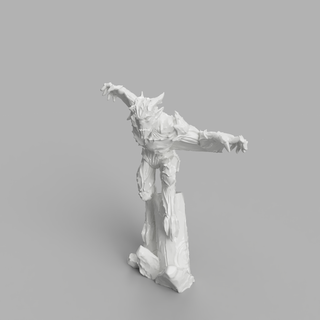 gargole pacco in esecuzione piedi colonna gargoyle 3d print model - Mito3D