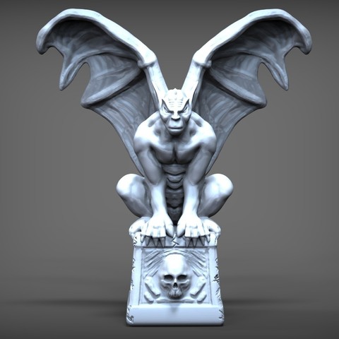 gárgola.art.de estilo gótico.la estatua.la criatura.thriller.la muerte.horror.el cementerio.monstruo 3D print model - Mito3D