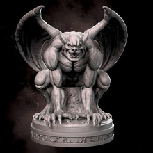 gárgola Arte criatura godo gótico Iglesia escultura demonios demonio medieval 3d print model - Mito3D
